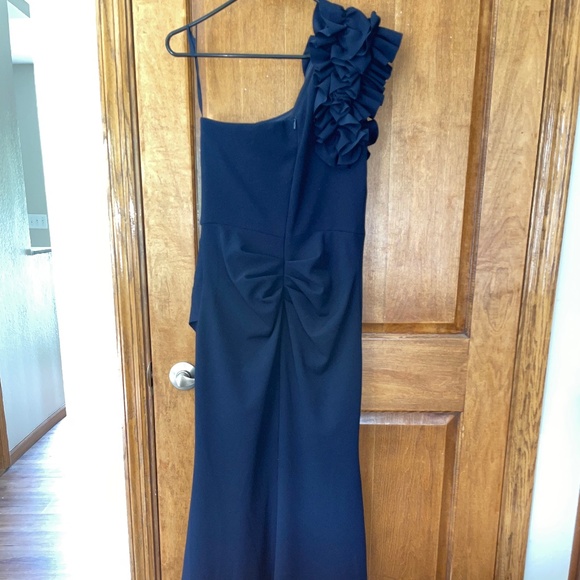 Navy Blue Aqua Formal Ball Gown, Size 8 - Picture 6 of 6